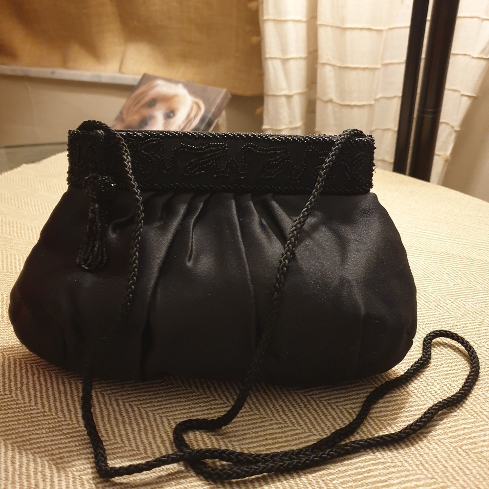 Carla Marchi Black Evening Bag w/Beads - Picture 9 of 16